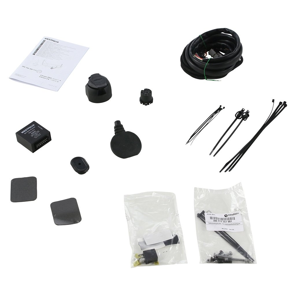 STEINHOF Gancio di traino estraibile compatibile con Volvo V60 I Cross Country 07.2015-06.2018 + kit elettrico 13-poli specifico