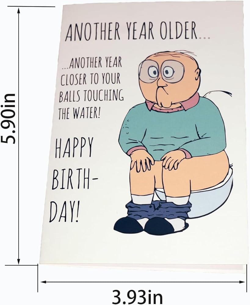 Funny Birthday Card For Men – For Him | Great Happy Bday Gift For Boyfriend, Husband, Brother, Dad, Best Friend, Son | 30th 40th 50th 60th 70th - Rude - View #2