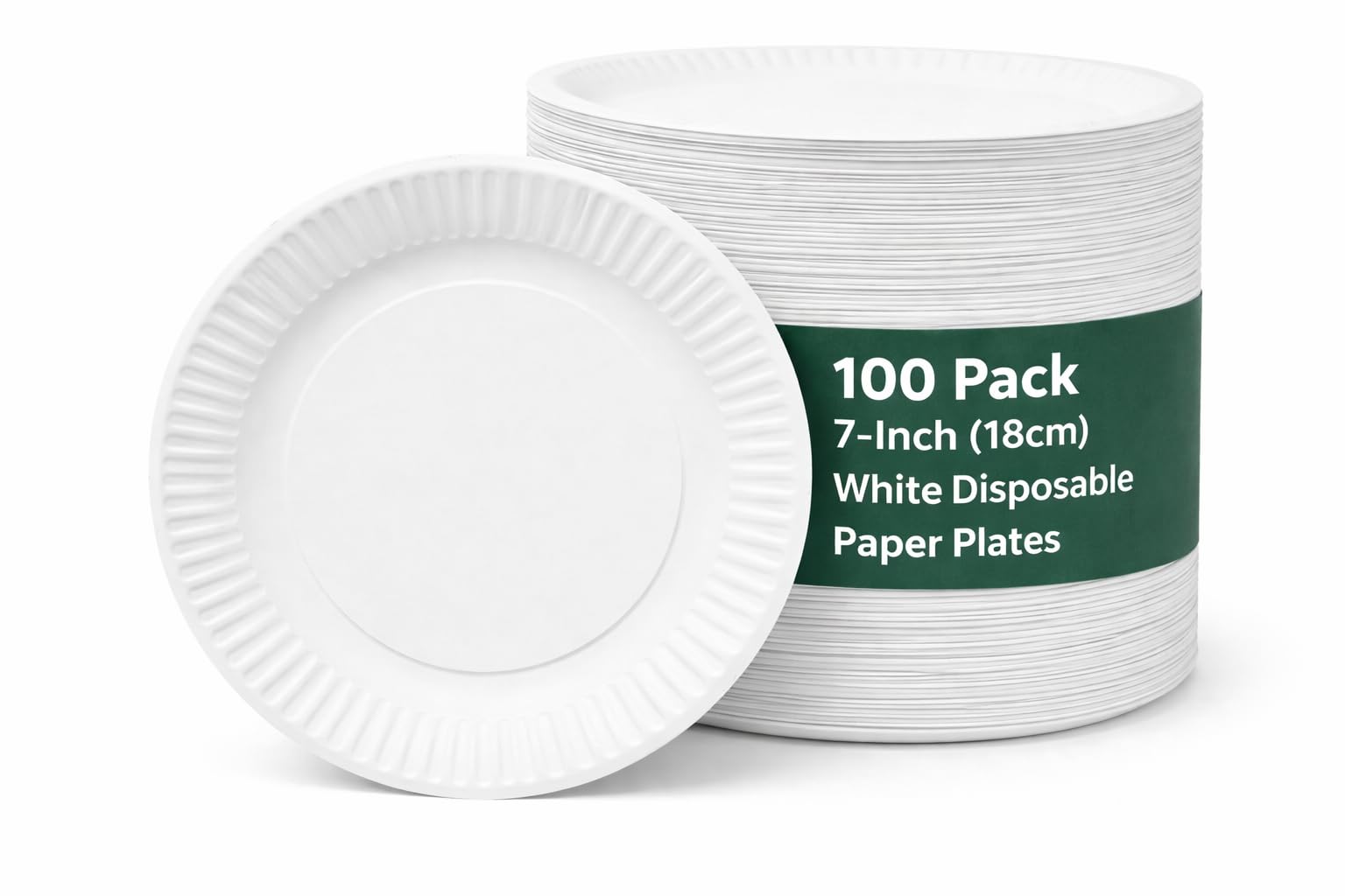 Vivo Technologies Piatti Di Carta Bianchi 18cm (100pz) - Compostabili, Biodegradabili, Senza Plastica - 2