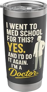 Funny Male Doctor Surgeon Physician Thank You Gifts Men Mugs Stainless Steel Insulated Tumbler