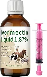 Zhizaiql Ivermectin for Horses(Liquid) – Apple Flavor, Safe for Horses, Poultry & Other Livestock of All Ages,3.4 fl oz