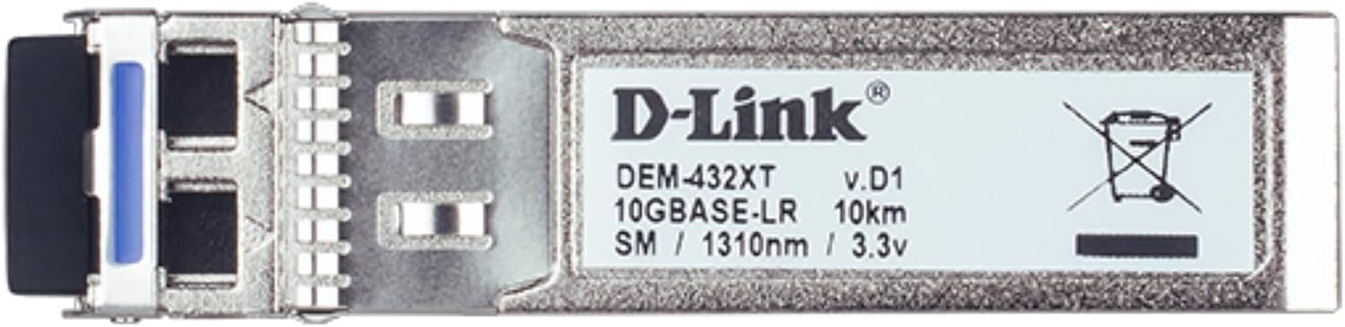 D-Link 10 Gigabit Ethernet Optical Transceiver Single-Mode 10GBASE-LR SFP+ Module (DEM-432XT)