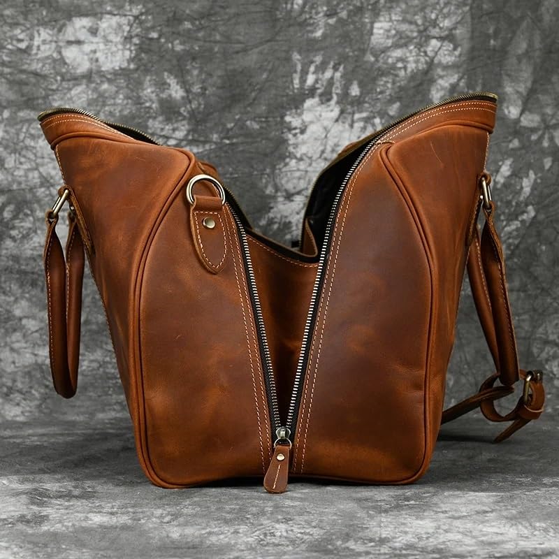 Travel Bag for Men Leather Travel Travelling Laptop Handbags Unisex Cow Skin Hand Luggage Bag4