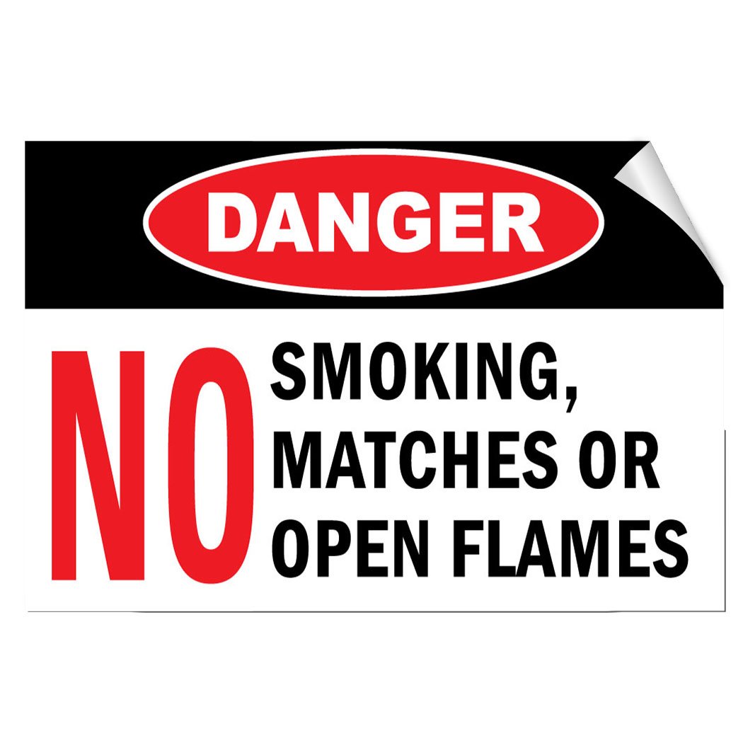 Autocollant danger no smoking matches pour sécuriser vos zones à risque - 4