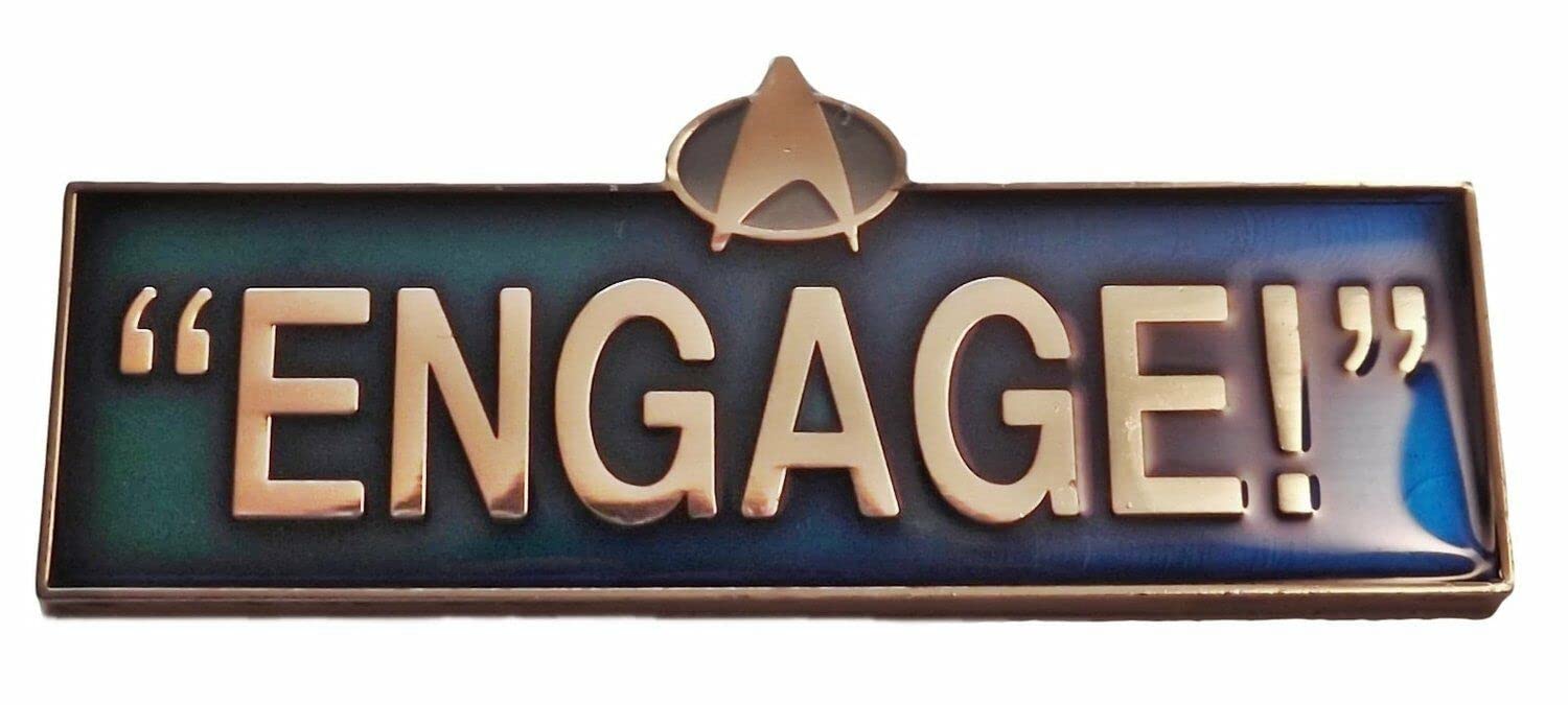 Star Trek Classic Sci-Fi Series "Engage" with Insignia Pin