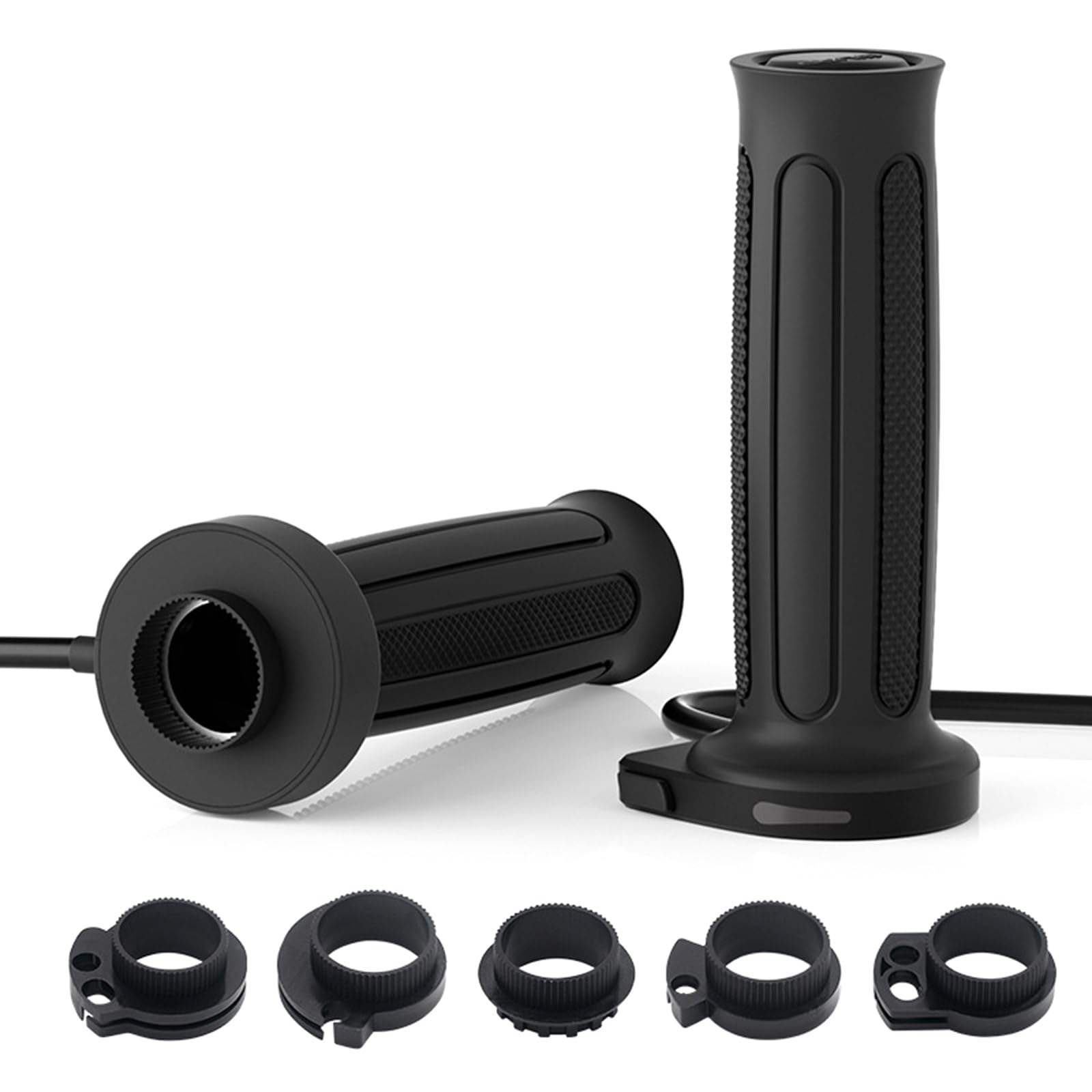 6 manopole riscaldate per moto in modalità memoria, antiscivolo, in silicone, riscaldamento regolabile, per manubri riscaldati in silicone antiurto