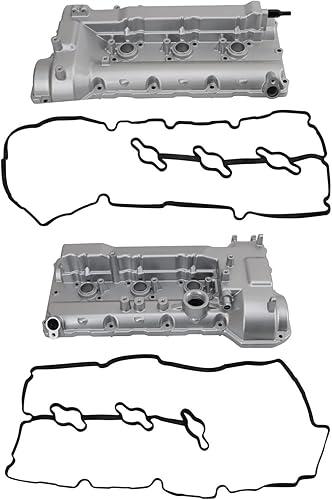TRQ Valve Cover Set Left & Right Bank Compatible with 2006-2011 Hyundai Azera 20