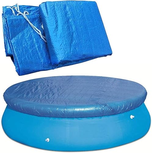 Miniatura 7 de Cubierta de la piscina, piscina redonda impermeable polvo de la piscina lona resistente a los rayos UV Mat Home piscina Accessor 96.1 in