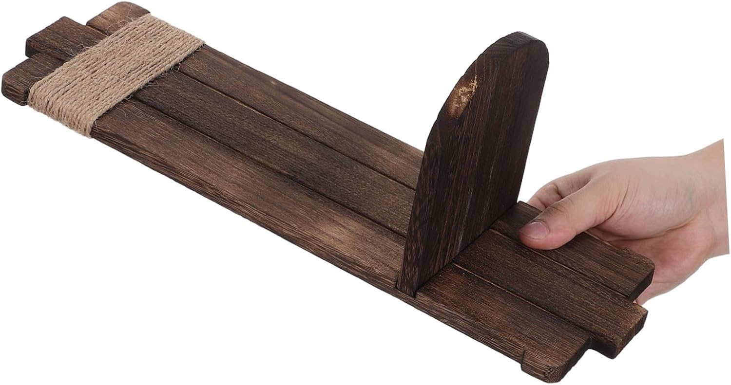Rustic Wooden Wall Candle Sconce Holder 15.94 Inch Coffee