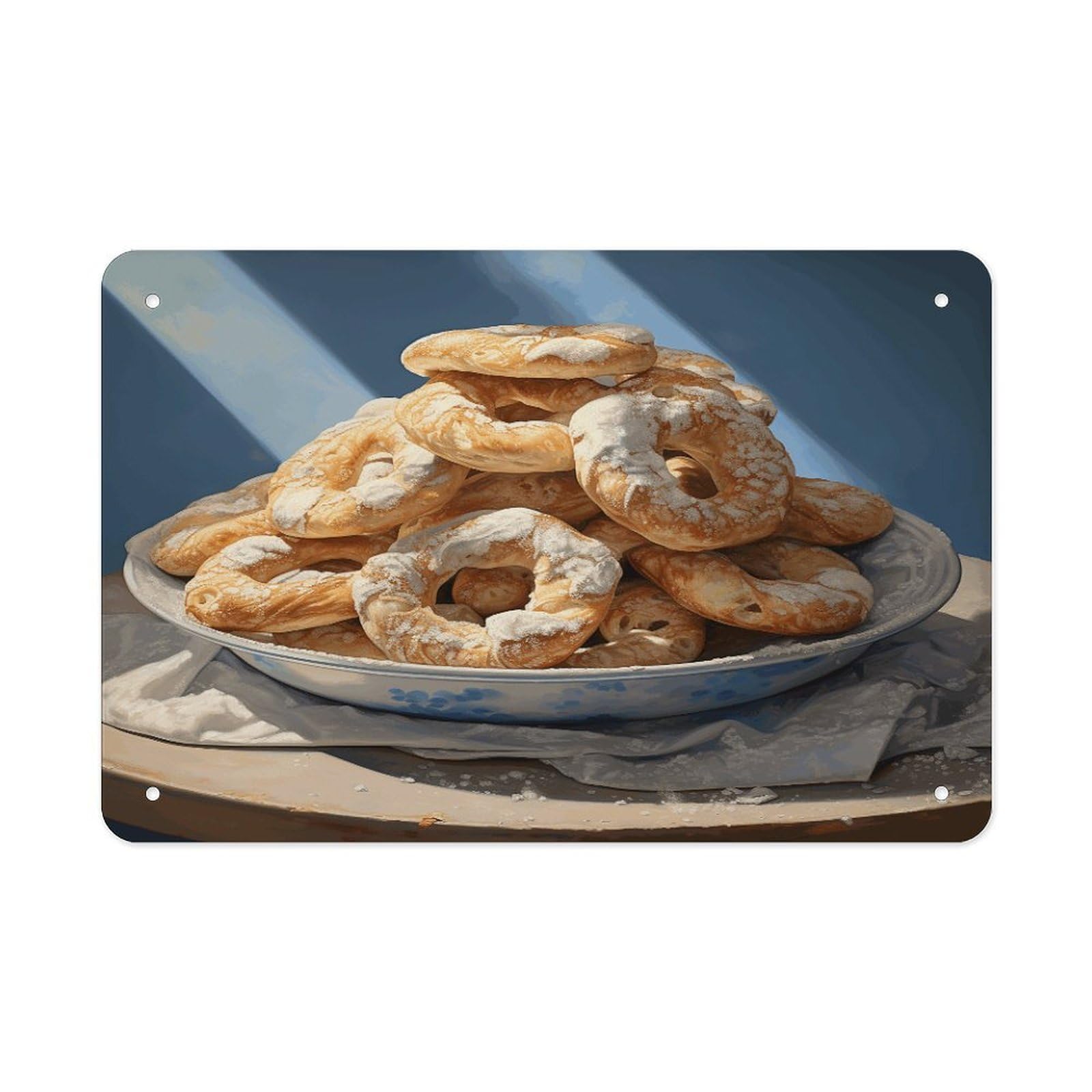 Fodpand Style Pretzel Dough Pictures Wall Art Metal Signs Tin Sign
