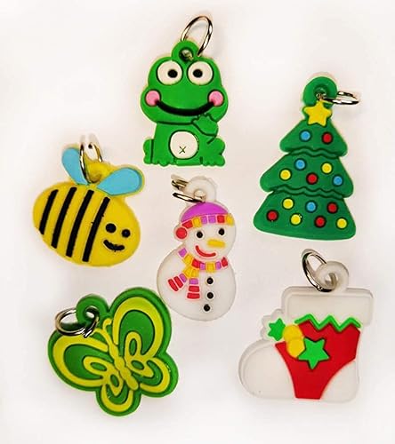 Miniatura 3 de Flydem - Dije de silicona para telar de goma, dijes de pulsera, bandas de goma, colgante de pulsera, (105 unidades), Caucho