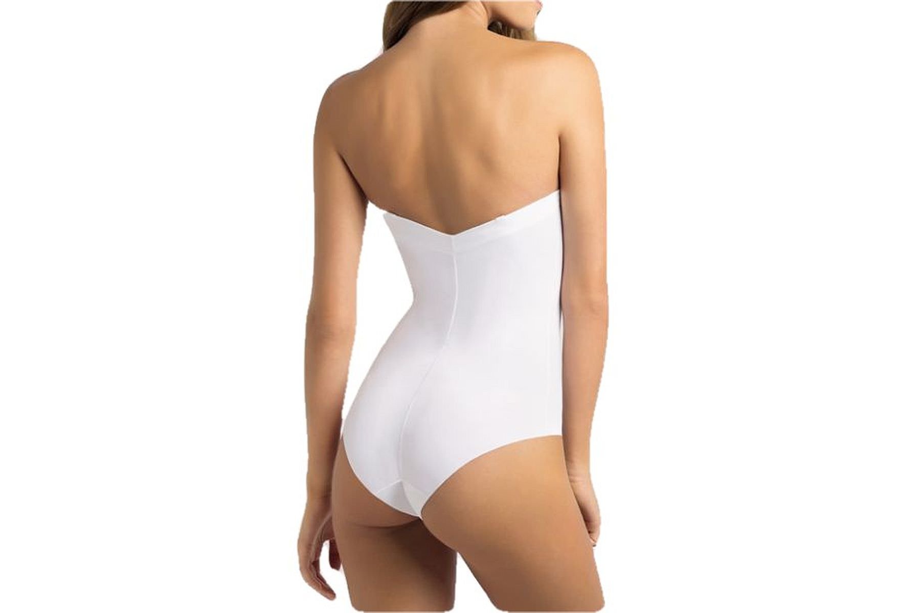 Body Donna A Fascia con Ferretto -Si e LEI - Coppe Imbottite, Spalline Rimovibili, in Microfibra Stretch Delicatamente Contenitiva. Pannello Frontale doppiato Effetto Shaping, Sgambatura Taglio Laser