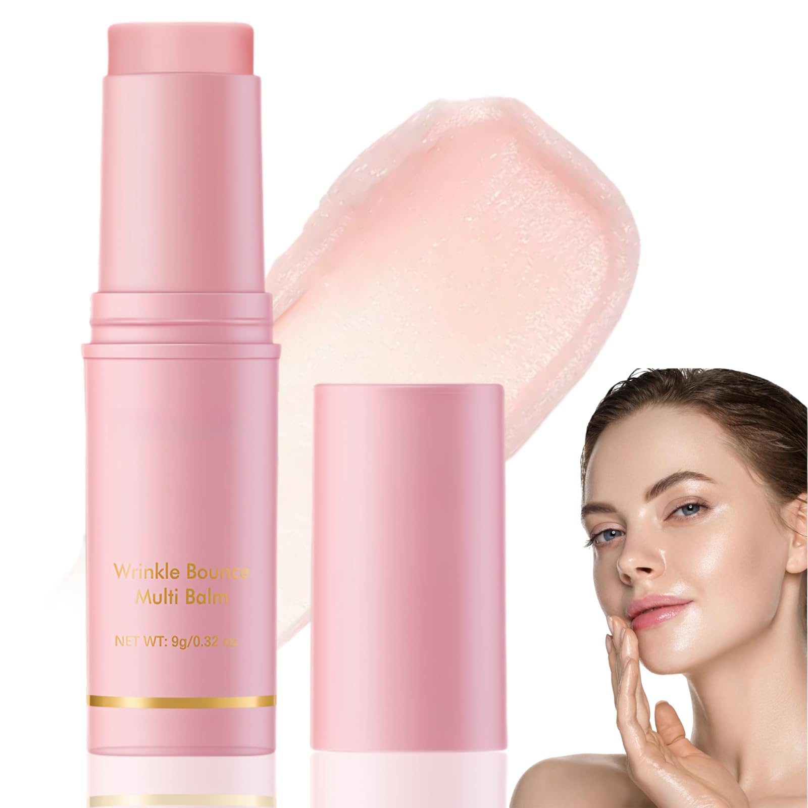 Deep Wrinkle Filler Collagen Stick for Face & Lips,Multi-Action Anti-Aging Balm Stick with Hydrating Collagen Wand,Firming Treatment Stic/k for Fine Lines Reduction,Portable Coll/agen Boosting St/ick