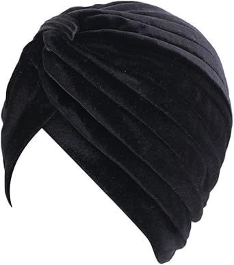 Qhome Luxury Soft Velvet Turban Velour Hair Cover Headwrap Hijab Hat