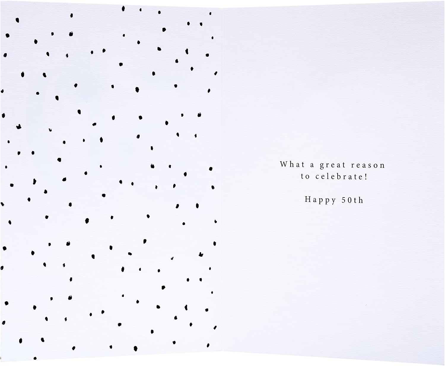 Hallmark 50th Birthday Card - Contemporary Text Based Line Design