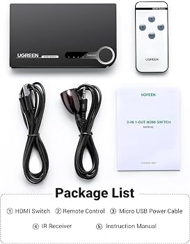Promo UGREEN HDMI Switcher 3 In 1 Out 4K HD 1080P With Remote 40234 Ugreen 80125 A7f0f - 7
