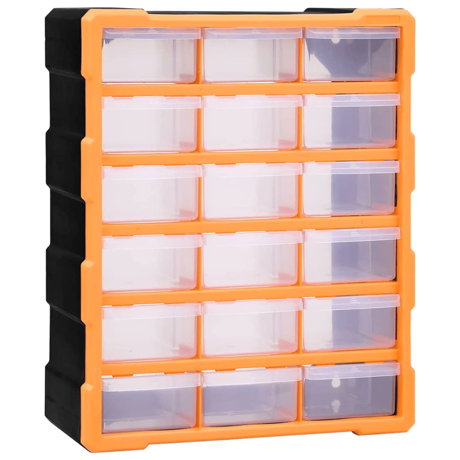 Gecheer Mobile Contenitore con 18 Cassetti Medi 38x16x47 cm,Cassettiera Box Organizer Porta Minuteria per Officina,Cassetti Multiuso,Scatole per Cucito in Plastica/Scatole per Componenti