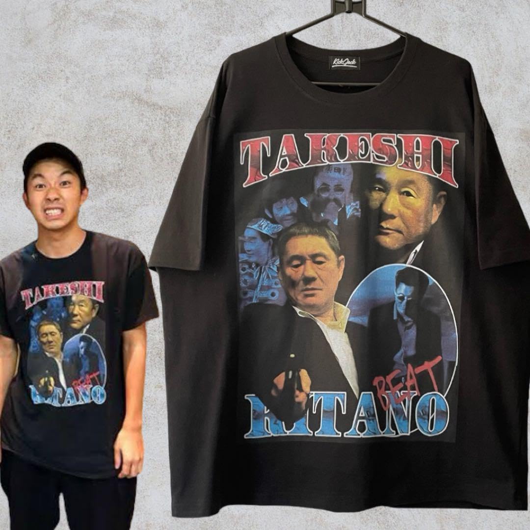 Amazon.co.jp: ビートたけし ラップT 世界的映画監督 北野武 rap tee