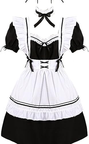 Miniatura 8 de Oplxuo Mini vestidos para mujer, para Halloween, kawaii, con volantes, vestido de fiesta con volantes, estilo Lolita francesa, anime, disfraces de