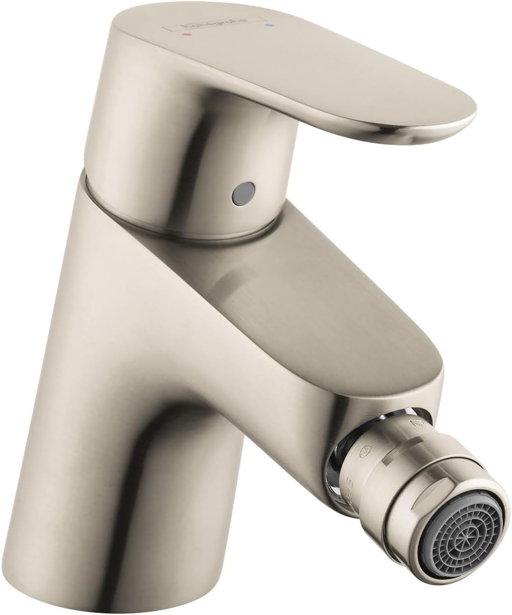 hansgrohe Focus Single-Hole Bidet Faucet with Lever Handle in Brushed Nickel, 1.5 GPM, 31920821
