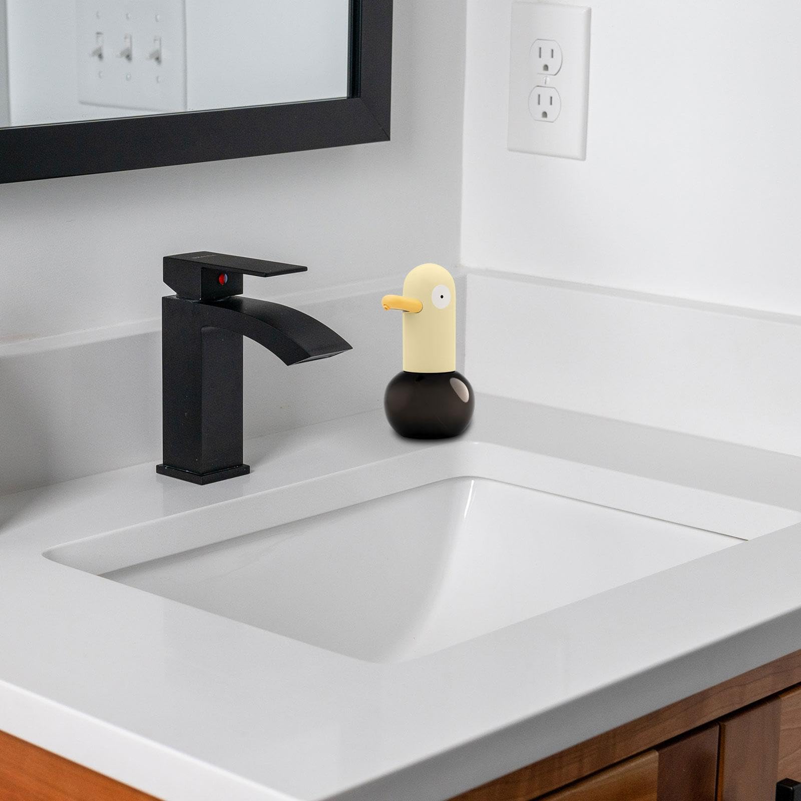 Dispenser Sapone Automatico Touchless Dispenser Sapone Liquido Schiuma Pompa per Cucina Bagno Ristorante Hotel Funzione Impermeabile Adatto per Casa, Giallo