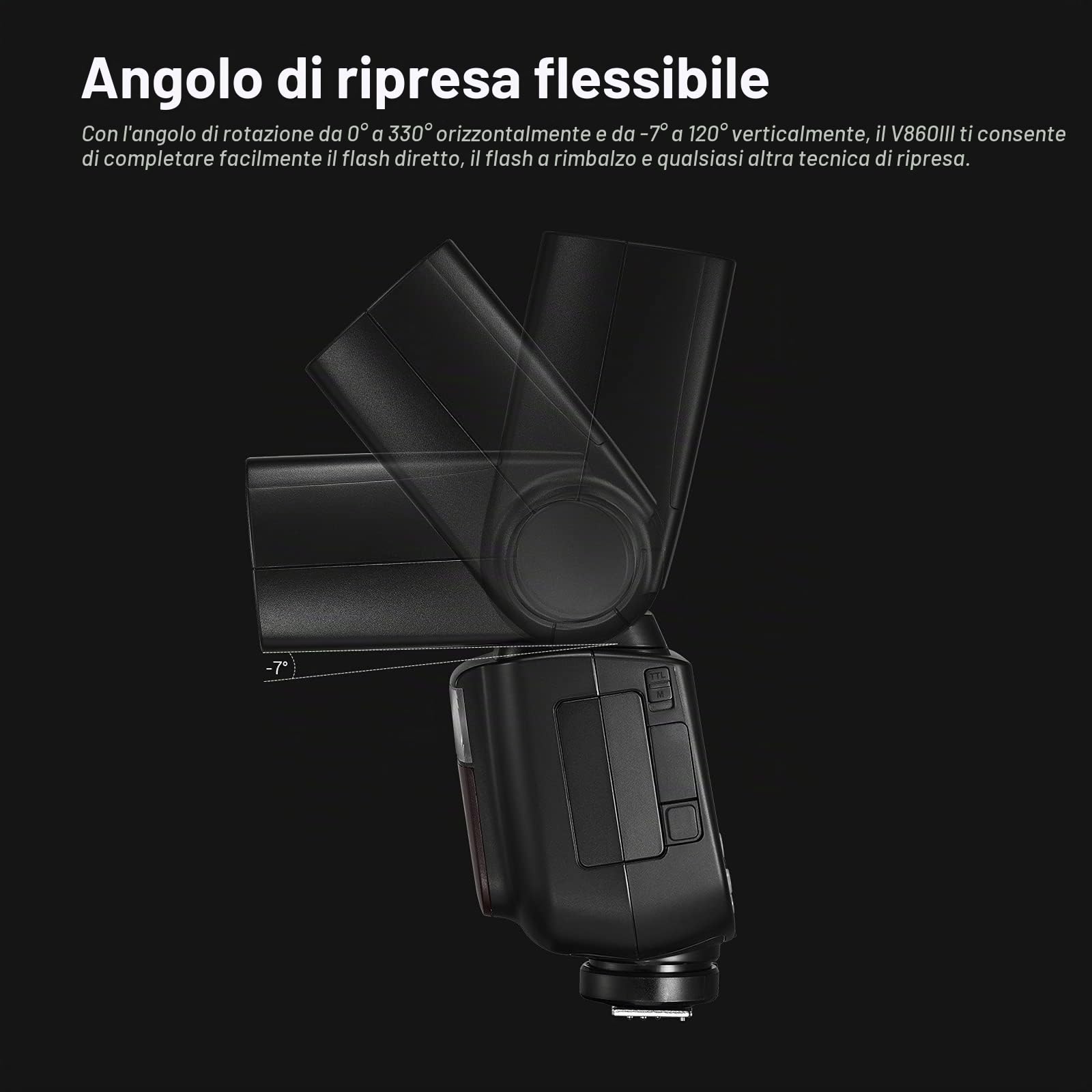 Godox V860III-N TTL Flash Fotocamera GN60 HSS 1 / 8000s 5300K Speedlite con Luce Pilota a LED per D850 D610 D750 D810 D7000 D800 D700 D7100 D5200 D5100 (V860IIIN) | 76Ws GN60 Strobe Luce, Tempo di Riciclo 1,5s, Sistema X Wireless 2,4GHz, con Batteria Li-i