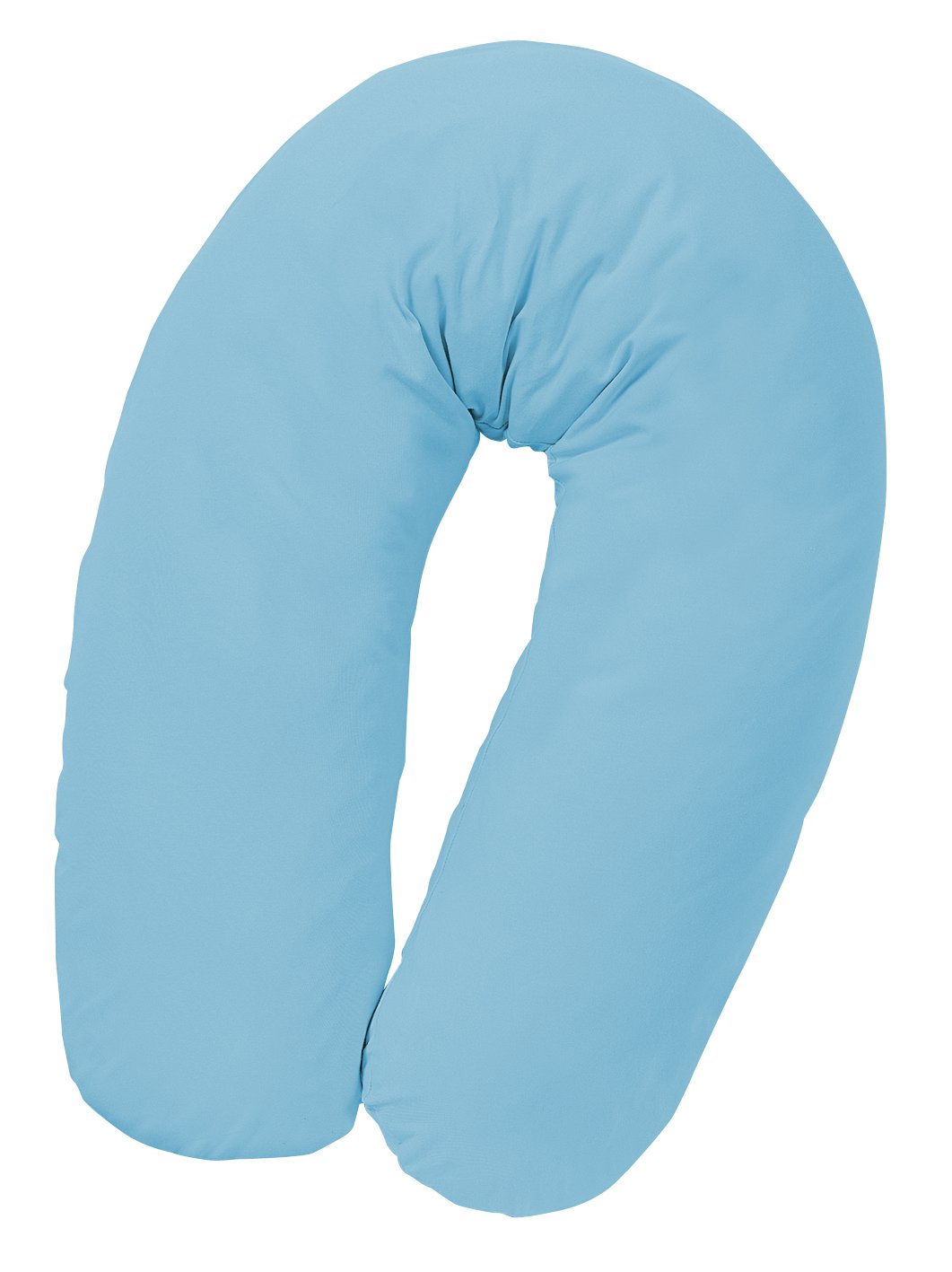 Julius Zöllner 4670040317 Stillkissen mit Perlenfüllung, uni Baumwolle,ca. 190 cm, uni blau