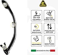 Vista 4 de Cressi Juego de esnórquel de viaje ligero premium para todas las edades, aletas ajustables + máscara de silicona + snorkel seco - Juego Palau SAF