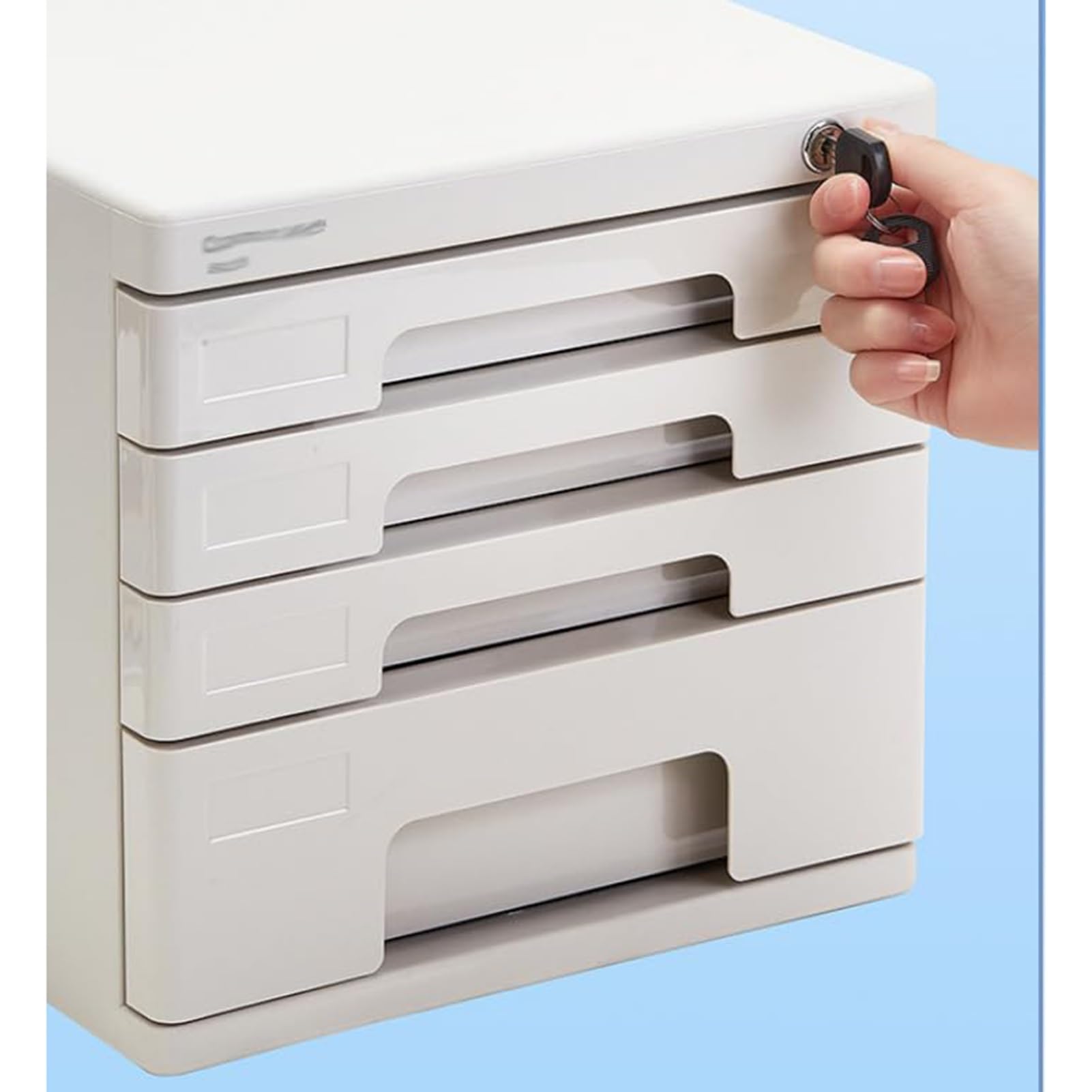 Schedario chiudibile a chiave per ufficio e casa Secure Document nizat Solut Slish per documenti e file e design salvaspazio