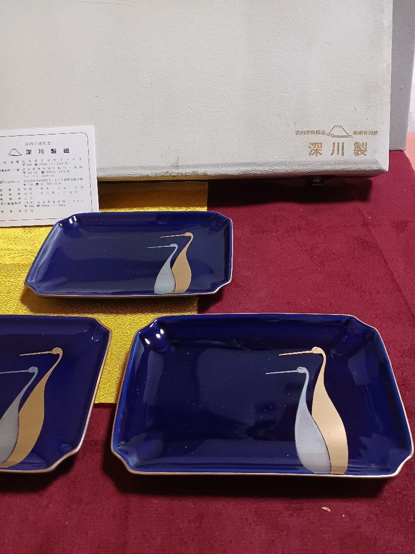 12.　深川製 双鶴 銘々皿　 金彩 銀彩 金縁 宮内庁御用達 深川製磁
深川 Amazon.co.jp: 12. 深川製 双鶴 銘々皿 金彩 銀彩 金縁 宮内庁