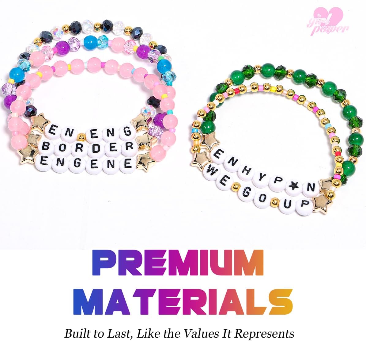 AICase for Enhypen Merch Gifts Inspired Crystal Bracelets 5 Pcs Stackable Stretch Friendship Beaded Bracelets Merchandise Jewelry Gifts for Fans Birthday Christmas Stocking Stuffers_207 - Image 3