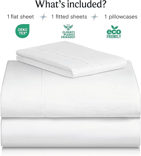 Miniatura 2 de LuxClub - Juego de sábanas de 3 piezas con esquinas profundas, antiarrugas y frescas, estilo hotel, incluye 1 sábana bajera, 1 sábana encimera y 1