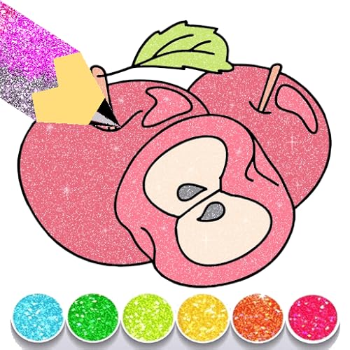 Glitter Fruit Coloring