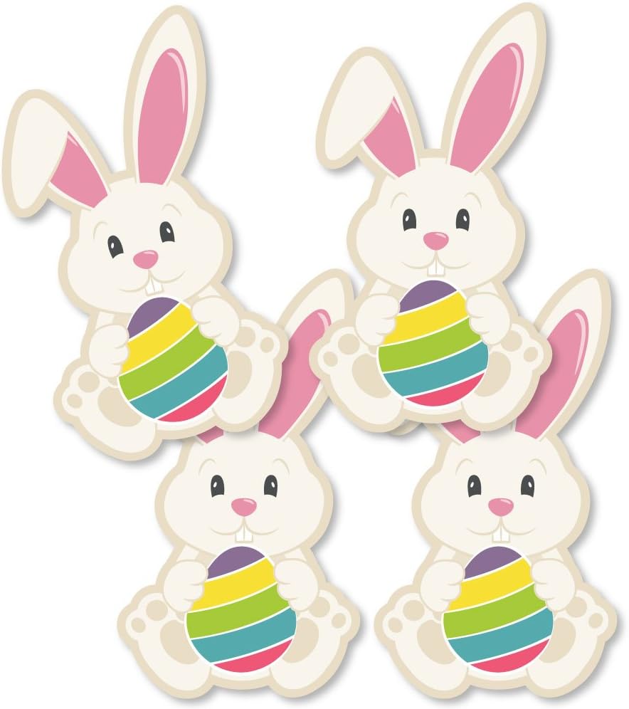 Big Dot of Happiness Hippity Hoppity - Bunny Decorations DIY Easter Party Essentials - Set of 20