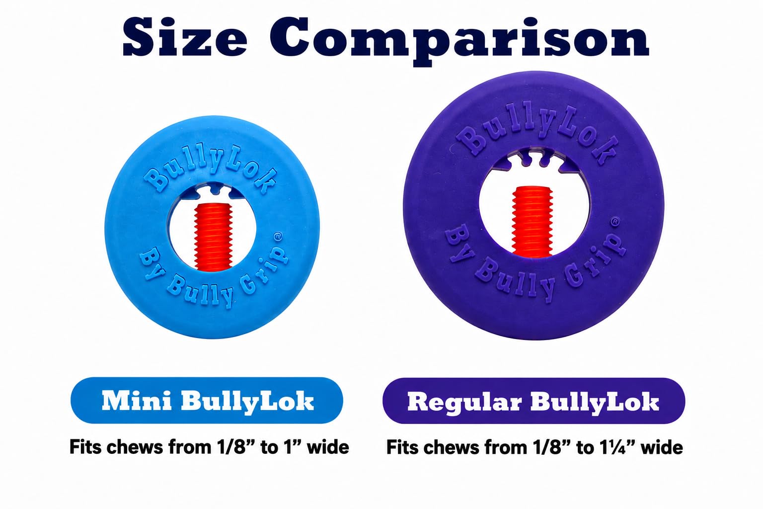 Bully Grip Bully Support de bâton pour chiens, dispositif de sécurité pour chien Bully Lok, empêche l'étouffement des chiens de petite, moyenne et grande taille, fromage de yak, collagène, mastication