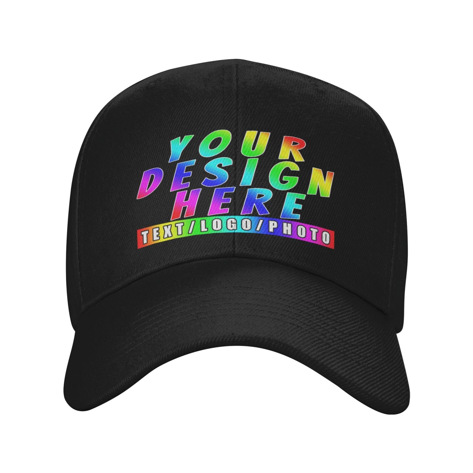 DQHXTK Custom Hat Logo, Personalized Baseball Cap, Customized Kids Sun Hats,Mens Summer Trucker Cap, Outdoor Sport Ponytail Cap, Personalised hat, DAD/Mom Gifts