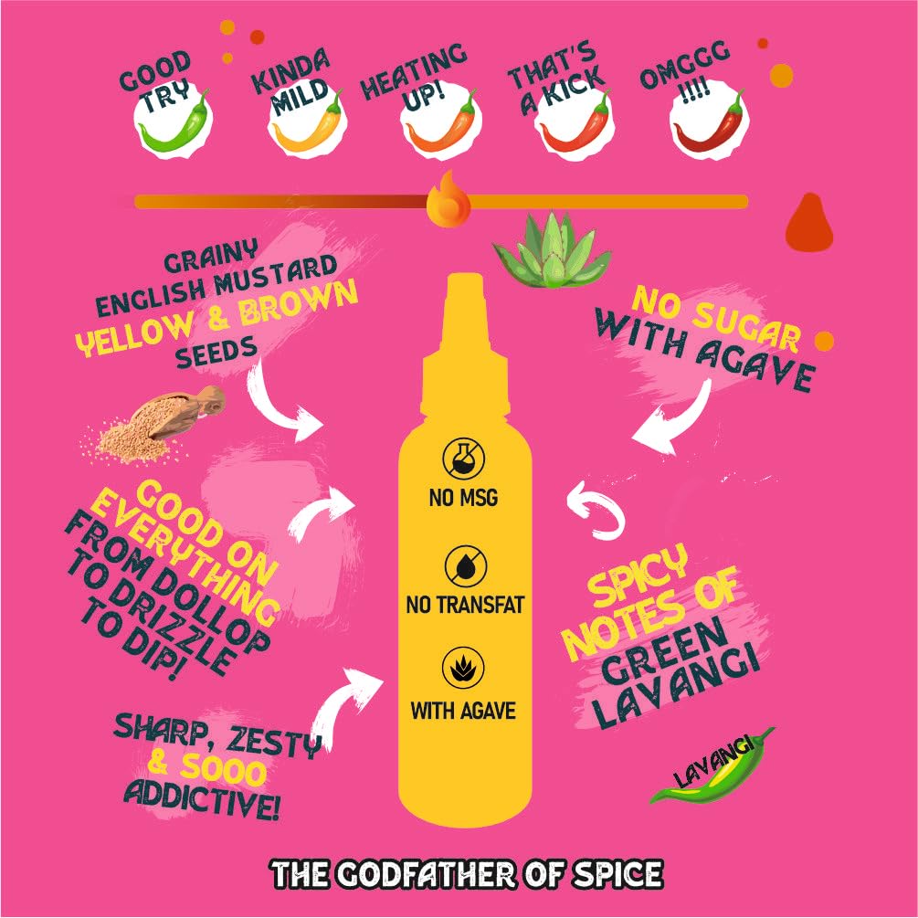 Hotchaa! Hot English Mustard Sauce- New Launch Desi Spice Sauce, Made with Yellow and Brown Mustard Seed, NO MSG, Vegan, No Oil - Image 5 thumbnail