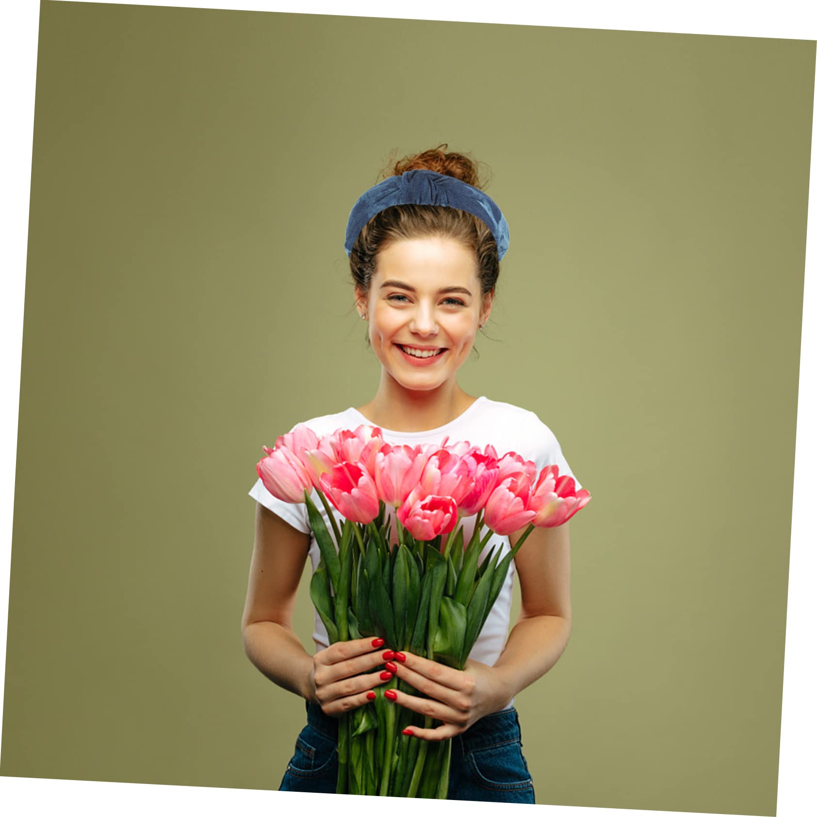 FRCOLOR 8stücke Teiliges Knotted Denim Haarbänder Für Damen Und Mädchen Kopfaccessoires Weichem Für Arbeit Und Besondere Anlässe