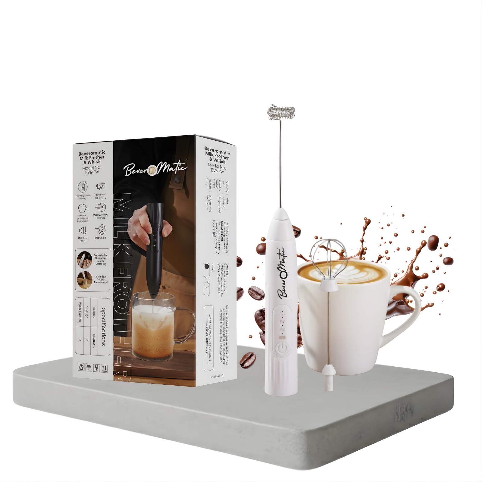 Electric Milk Frother - Café Quality Foam -6 Electric Milk Frother - Café Quality Foam -6