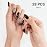 DUKASOU Semi Cured Gel Nail Strips, Black | 28 pcs Gel Nail Strips Work with Any UV Lamp, Salon Quality UV Nails Stickers, Easy to Apply for Home Nails DIY