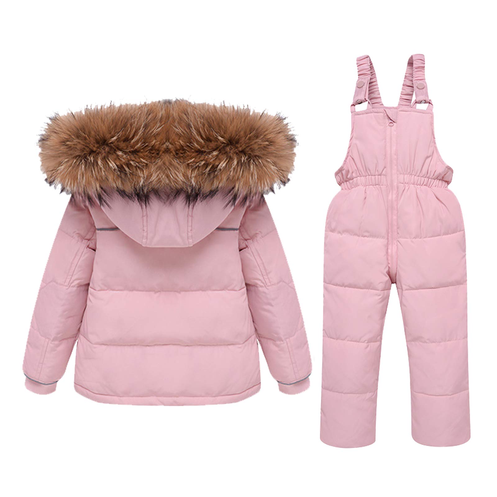 amropi Traje de Nieve Niña Niño Chaqueta con Capucha + Pantalones 2 Piezas Invierno Conjunto de Esquí por 1-5 años