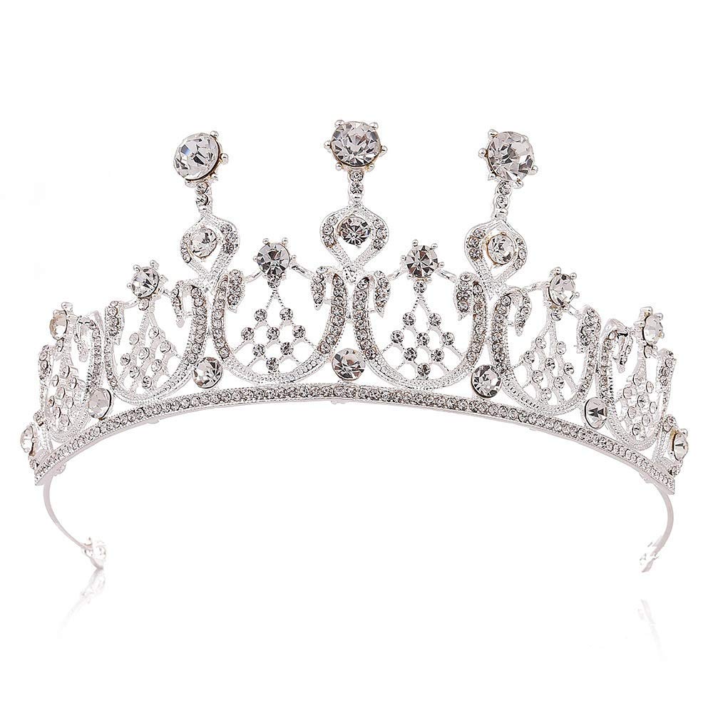 vfdaSWQQ Crown, Women Wedding Tiara with Crystals Rhinestones for Pageants