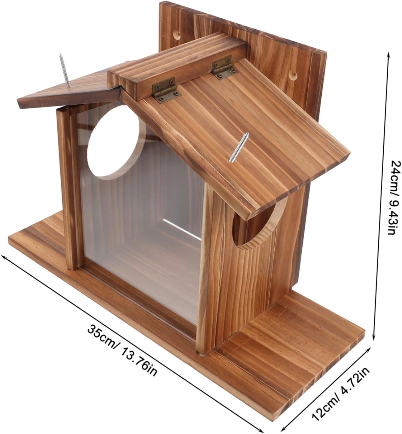 GANAZONO Outdoor Squirrel Feeder Design for Attracting Backyard Wildlife Hamster Feeding Box for Garden Use Easy to Clean and Maintain