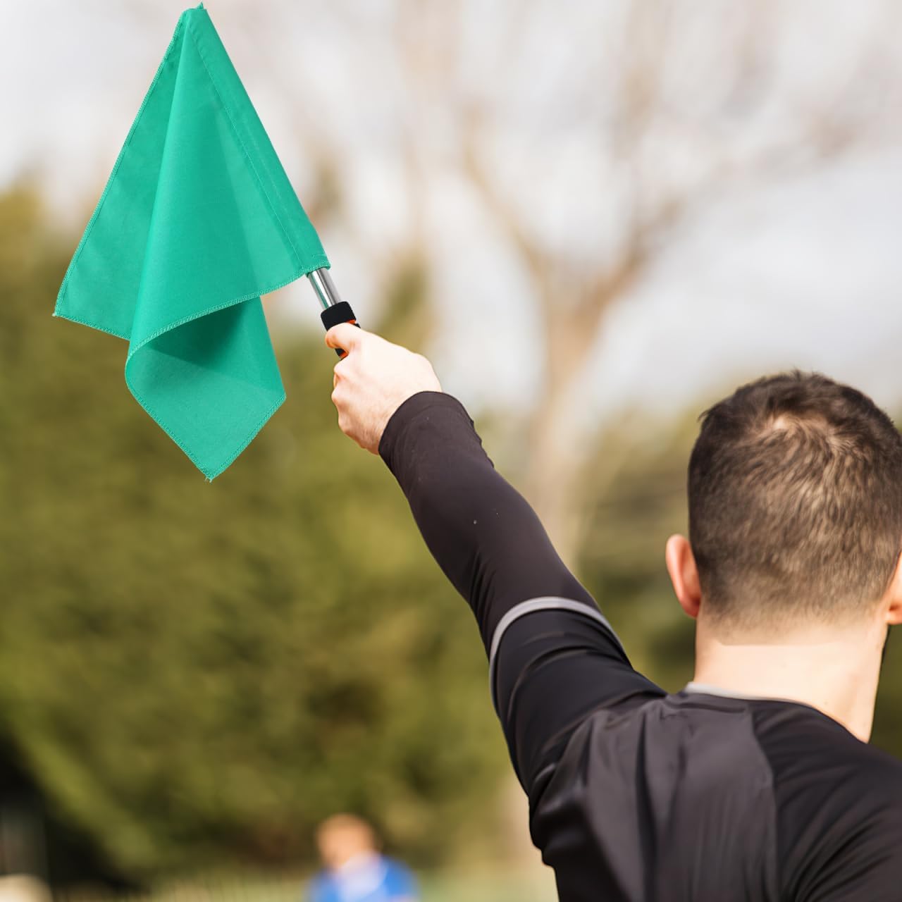 HANABASS Referee Flag Set with Stainless Steel Poles and Sponge Handles High Visibility Hand Signal Flags 17.7X14.2In for Soccer Track Volleyball Officiating - Image 7