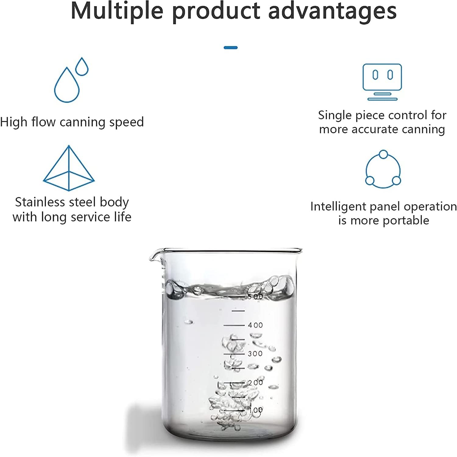 Riempitrice Automatica di liquidi, imbottigliatrice, velocità 2,9 l/min, for Miele, Acqua, Bevande, Carburante, aceto, Olio, Cosmetici