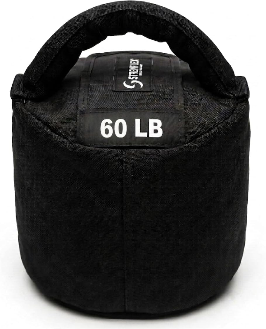Strenflex Kettlebag Adjustable Kettlebell Sandbag 10 - 70 lbs Portable Workout Sandbag for Strength Training, Crossfit & Home Gym – Durable 1050D Ballistic Nylon with Reinforced Handles (Sand Not Included)