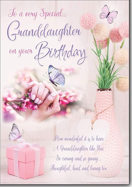 Granddaughter birthday Card Lovely Verse