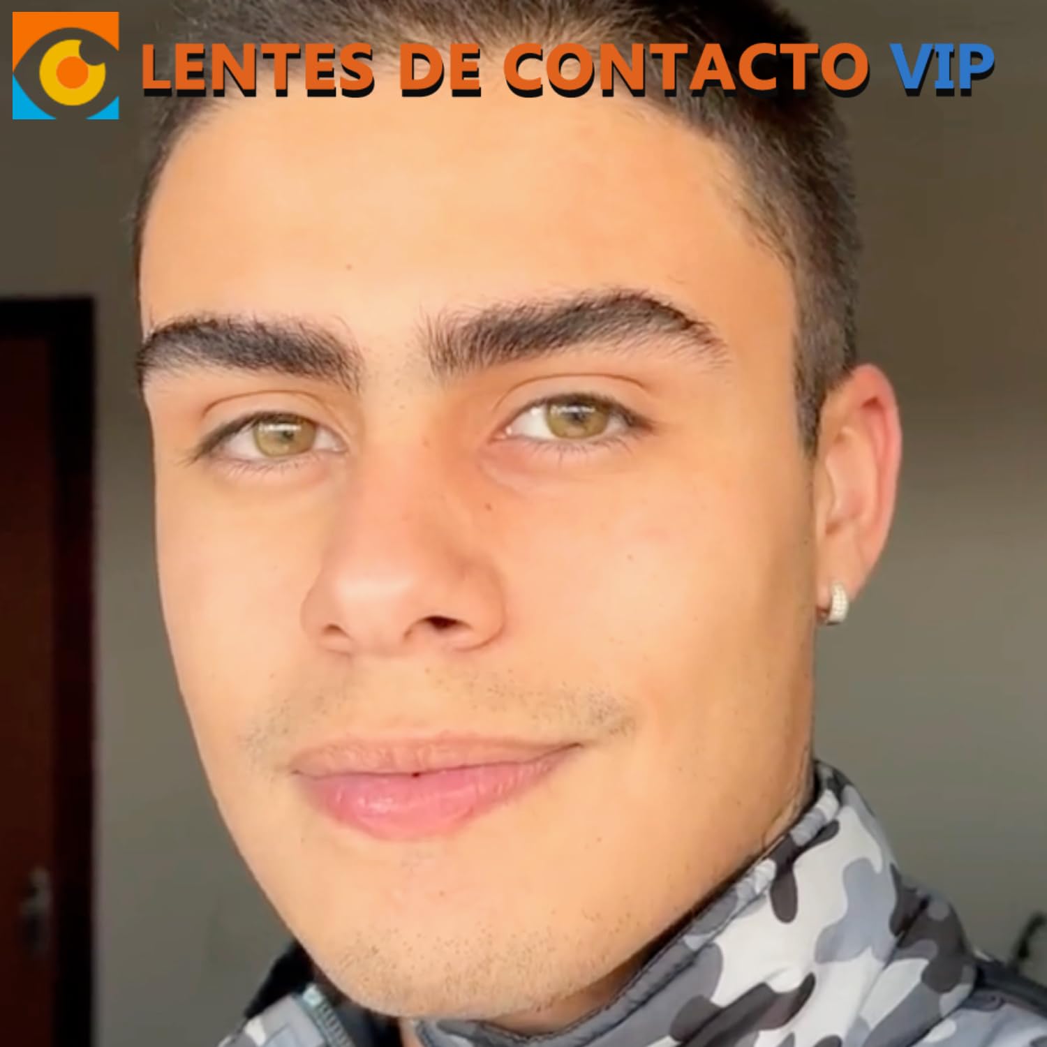 Rumba VIP Lentillas de Color Miel con diseño super natural 2 Lentes de contacto anuales + portalentes + pinza + aplicador