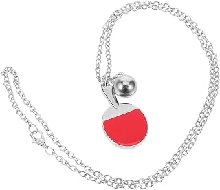 Totority Table Tennis Racket Pendant Necklace for Sports Enthusiasts Alloy