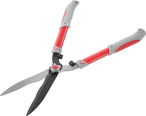 INTERTOOL Tijeras cortasetos de 23 pulgadas para recortar y dar forma a arbustos, bordes, boj, hierba, arbustos - Cortadoras de hoja ondulada para